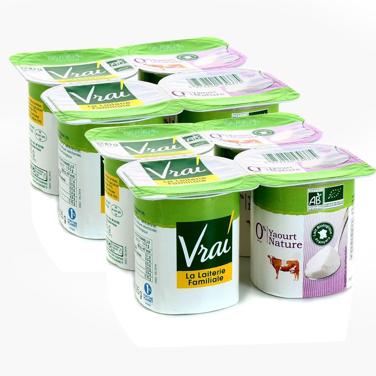 2050000307539 - Vrai - Yaourt Nature 0% bio