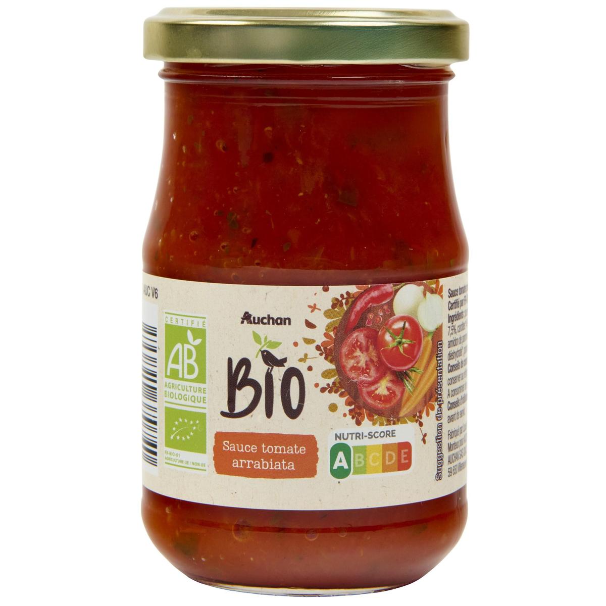 3596710370740 - Auchan BIO - Sauce tomate arrabiata Bio en bocal