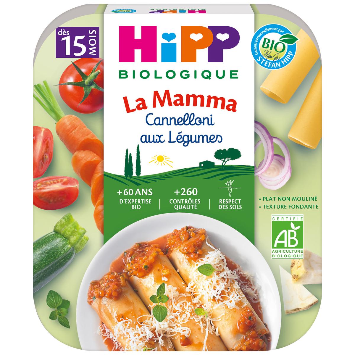 Achat Hipp - La Mamma Cannelloni aux Légumes Bio Plat Bébé Dès 15 mois