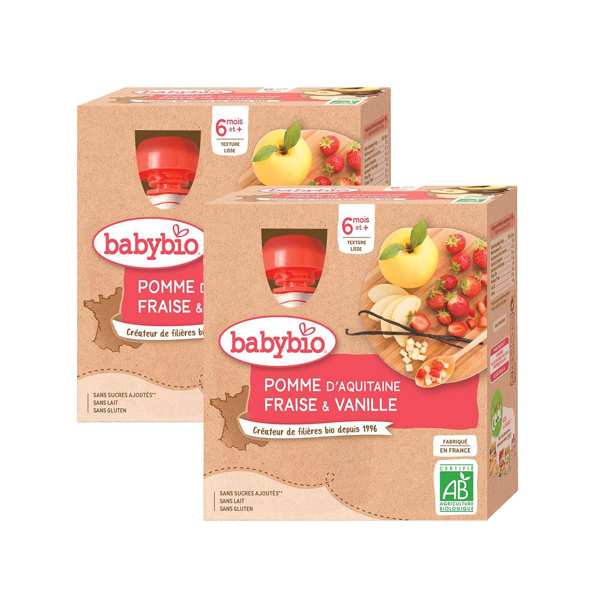 2050000394140 - Babybio - Pomme de Provence, Faise, Vanille Bio Gourde Bébé Dès 6 mois