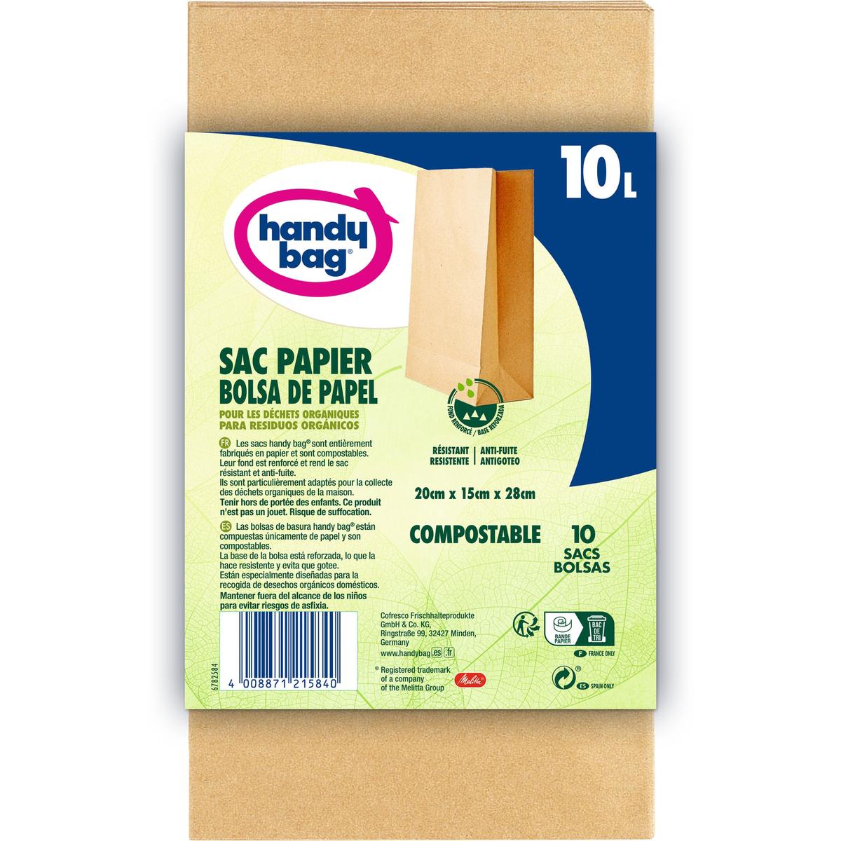 4008871215840 - Handy Bag - Sac Poubelle Compostable 10L