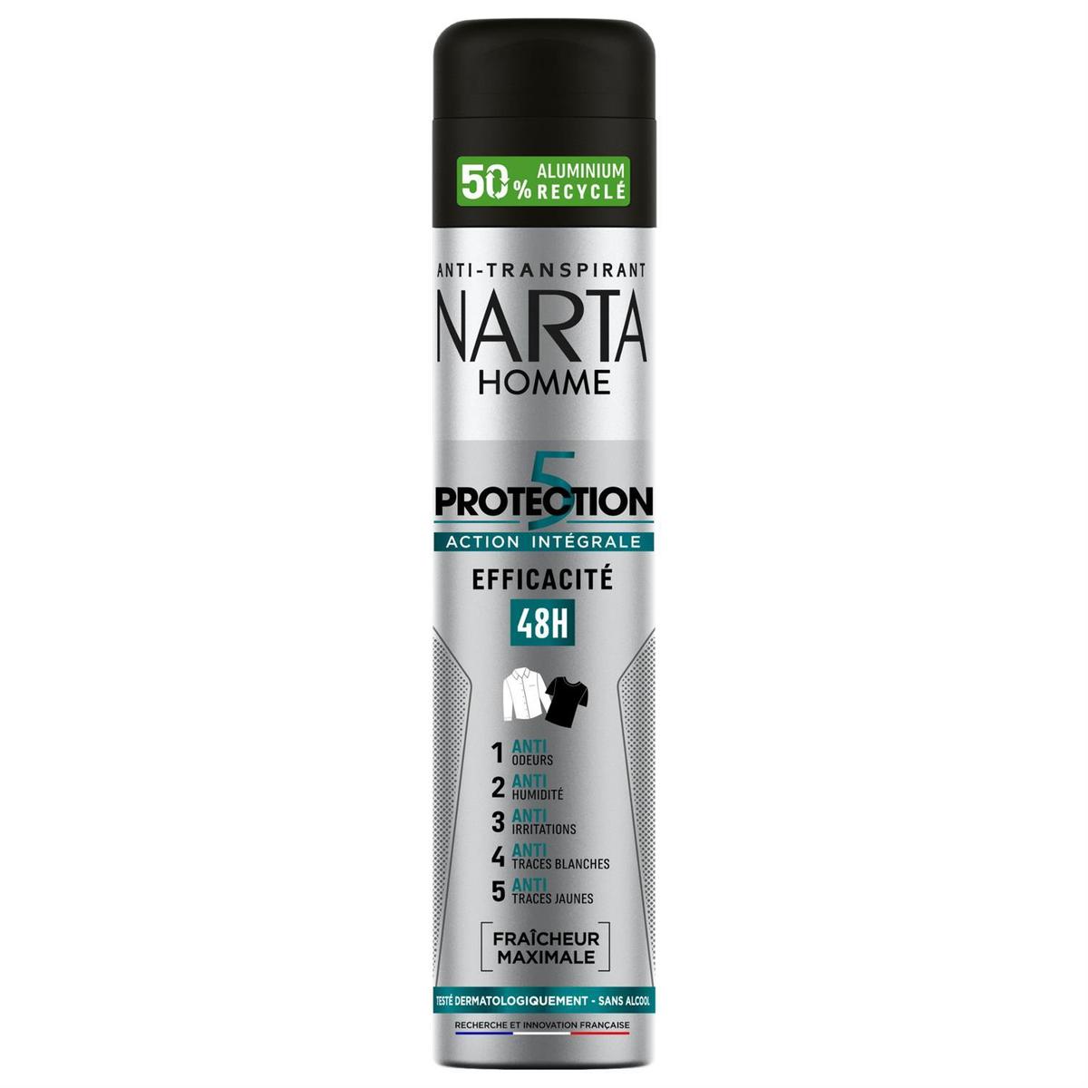 3600551146140 - Narta Homme - Déodorant Homme Protection 5 Actions Intégrale 48H
