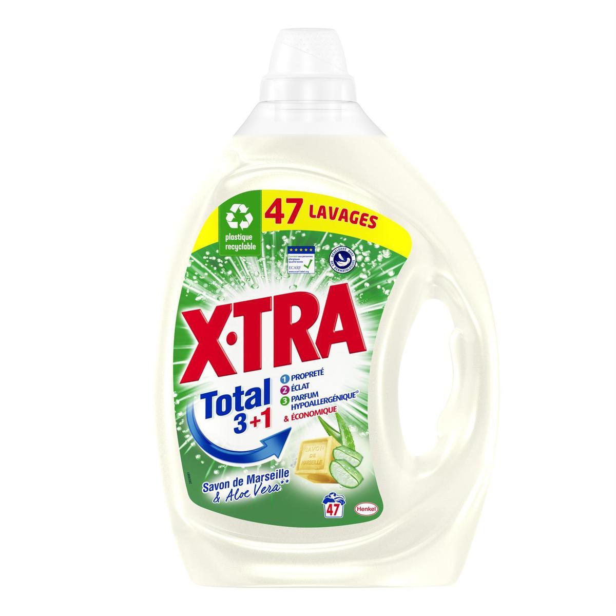 X-TRA Total 3+1 Lessive liquide fraîcheur et anti-odeurs 47