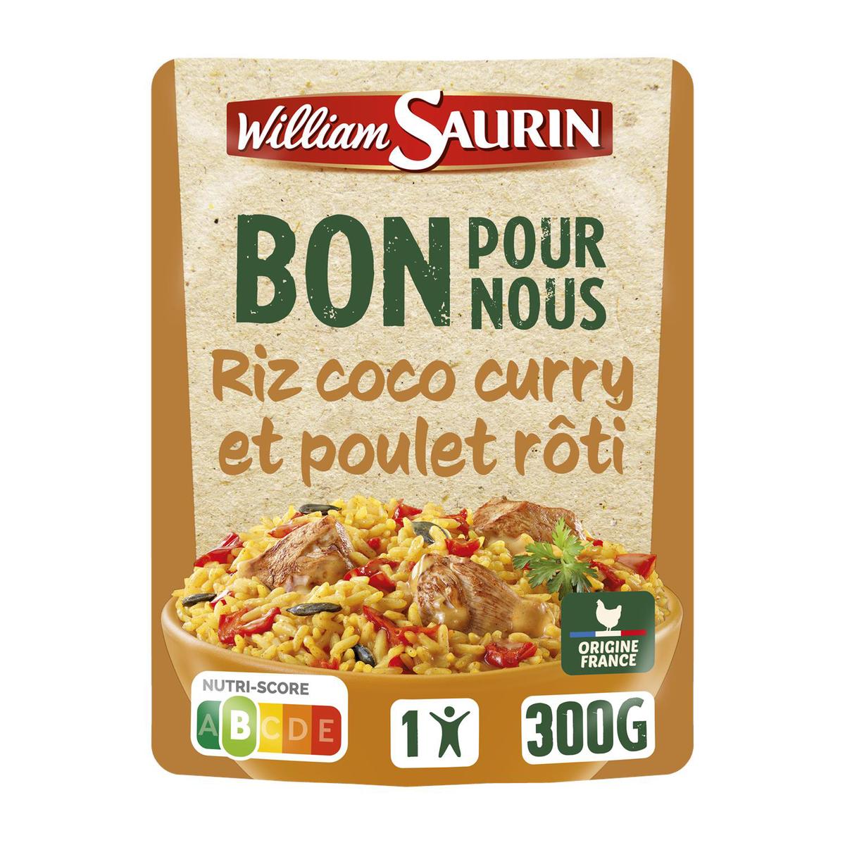 3261055951441 - William Saurin - Riz coco curry et poulet rôti - Bon pour nous