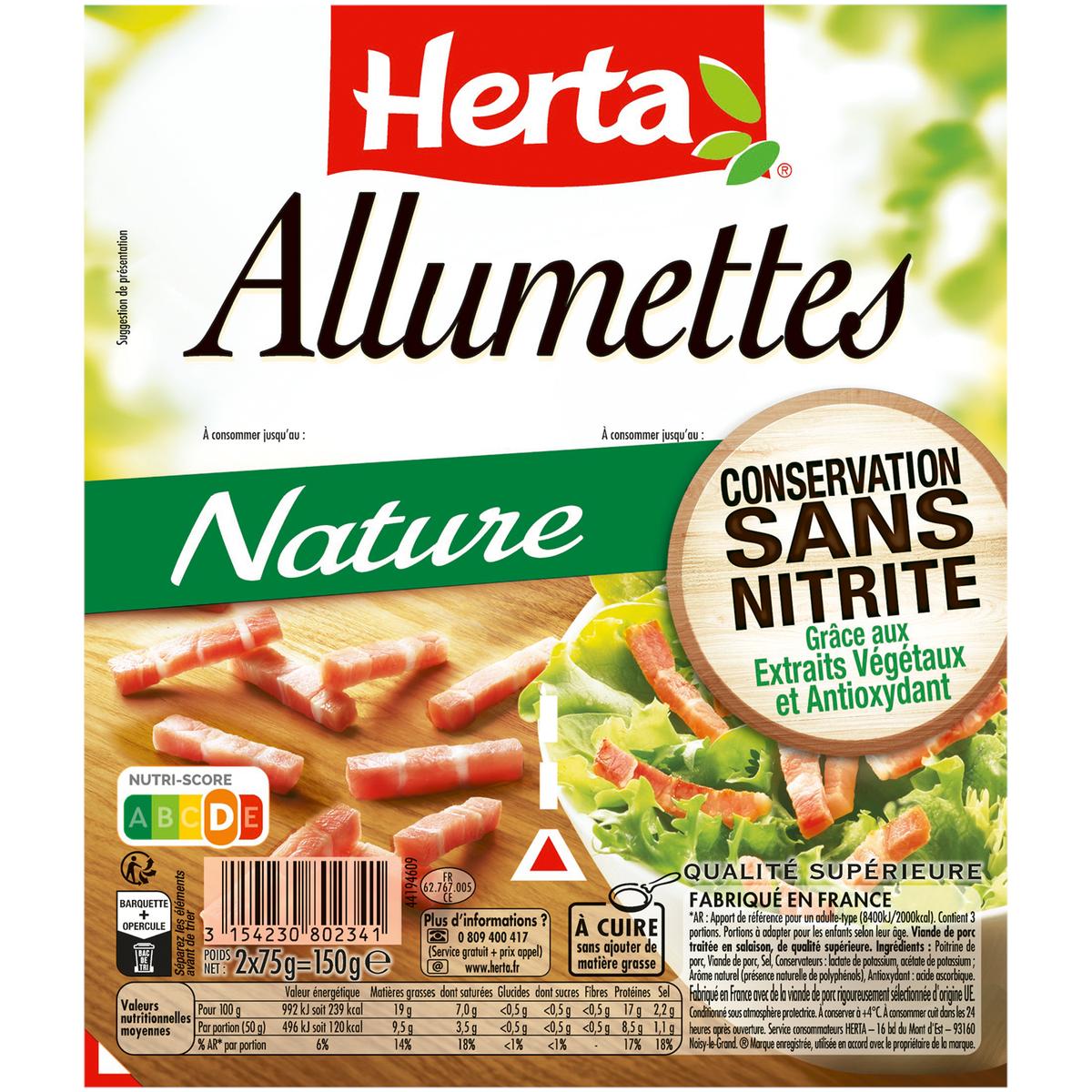 3154230802341 - Herta - Allumettes Nature, Conservation sans Nittrites