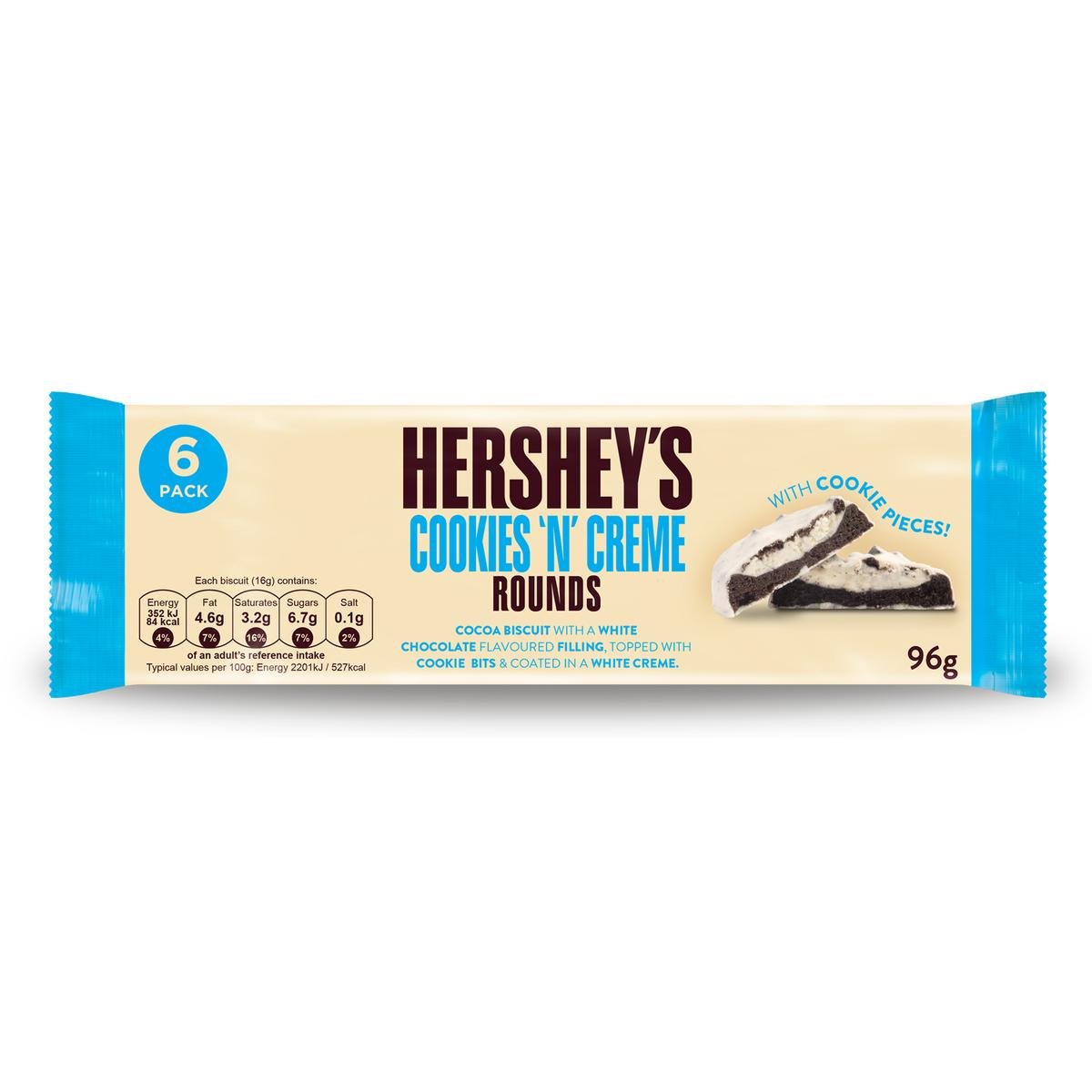 Livraison à domicile Hershey's Biscuits Cookies 'N' Creme Rounds, 96g