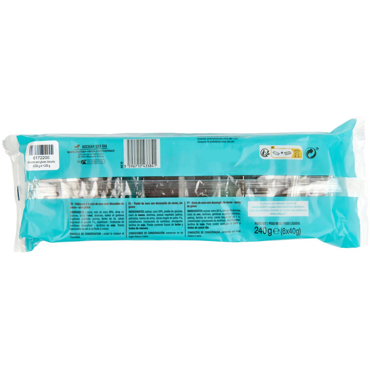 3596710433841 - Auchan - Biscuits rochers coco sans gluten