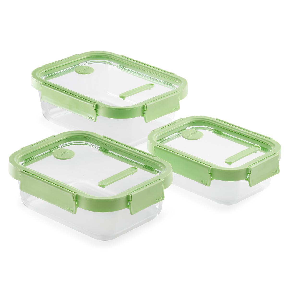 8710755883941 - Lékué - Set 3 récipients en verre rectangulaires