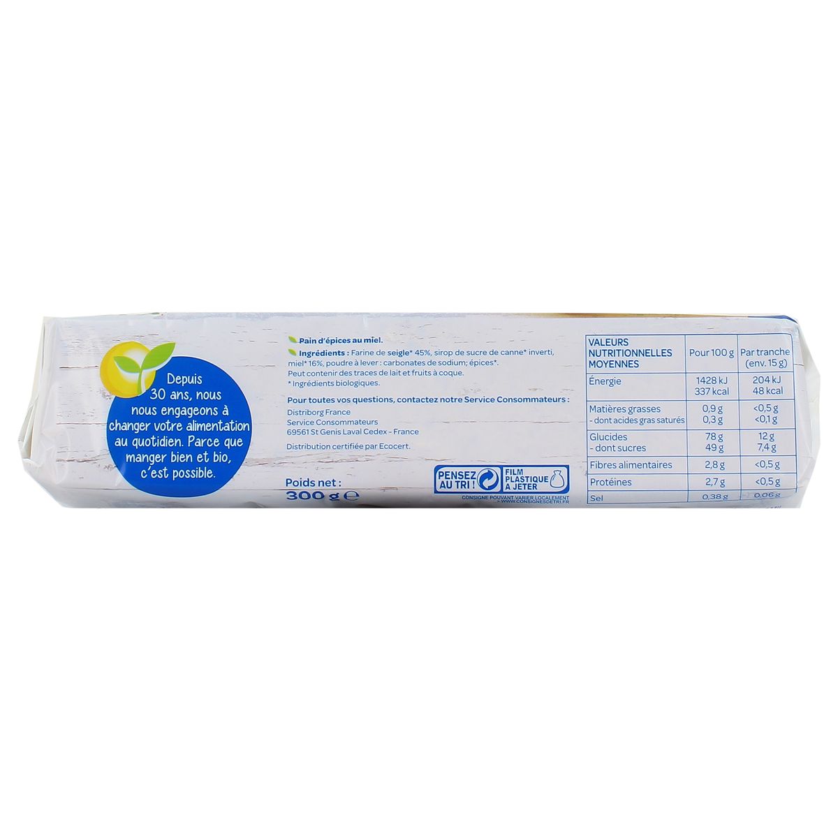 3229820004341 - Bjorg - Pain d'épices au miel bio