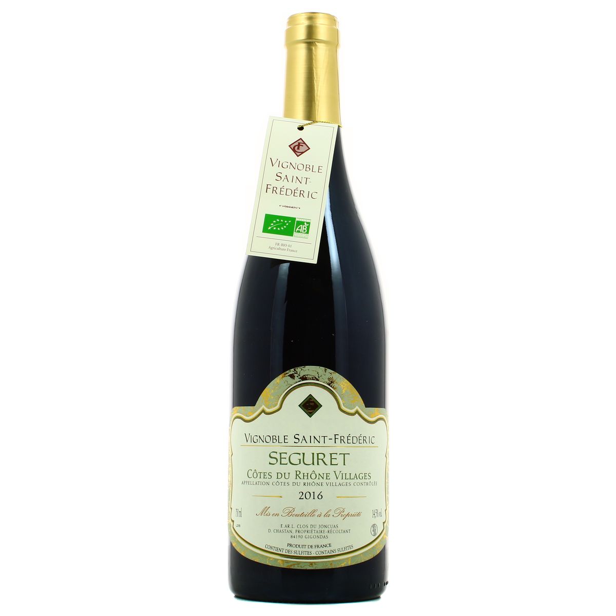 3496631847041 - Côtes du Rhône Villages Séguret rouge AOP - Domaine Saint Frédéric BIO
