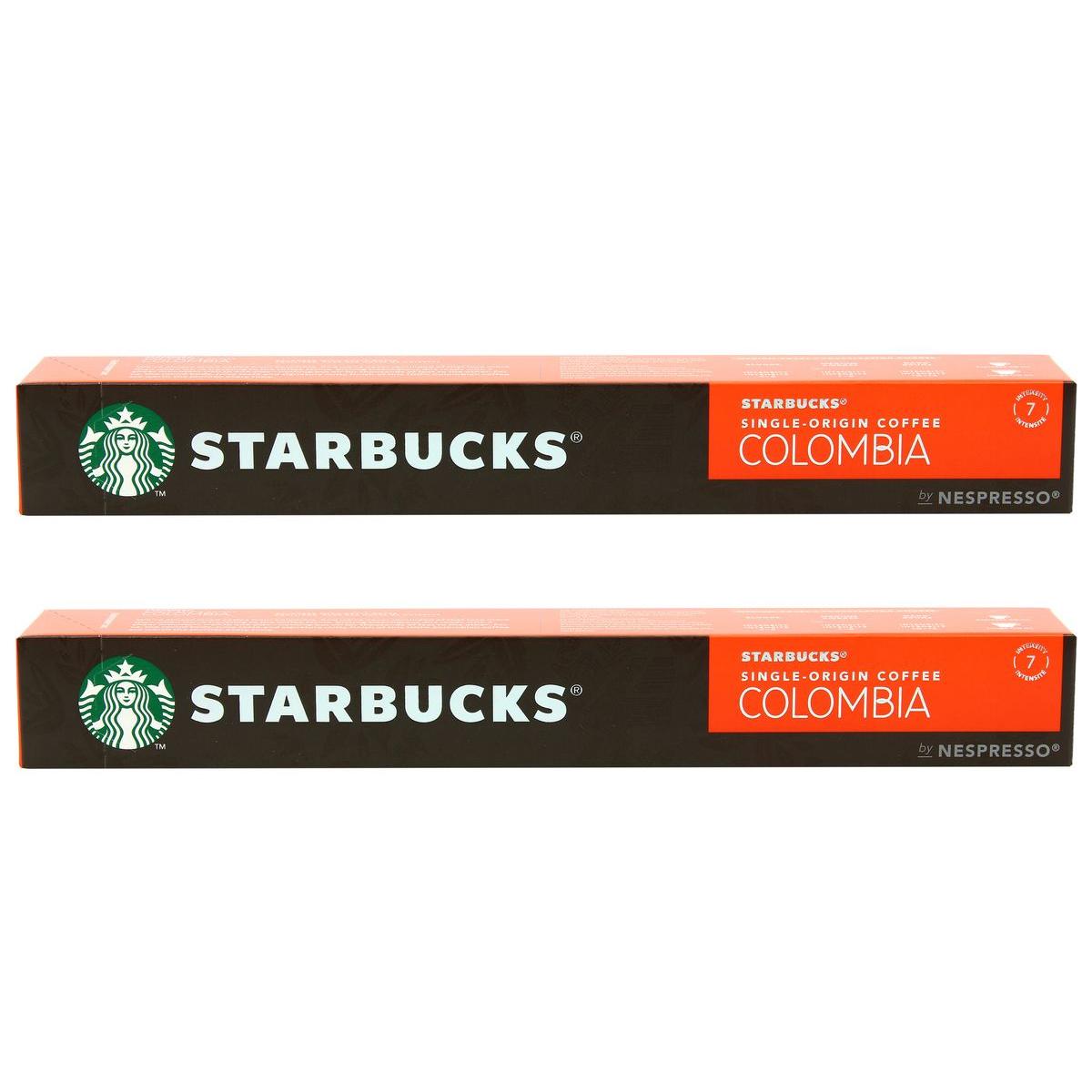Promotion Starbucks by Nespresso Café colombia intensité 7, Lot de 2x10  capsules