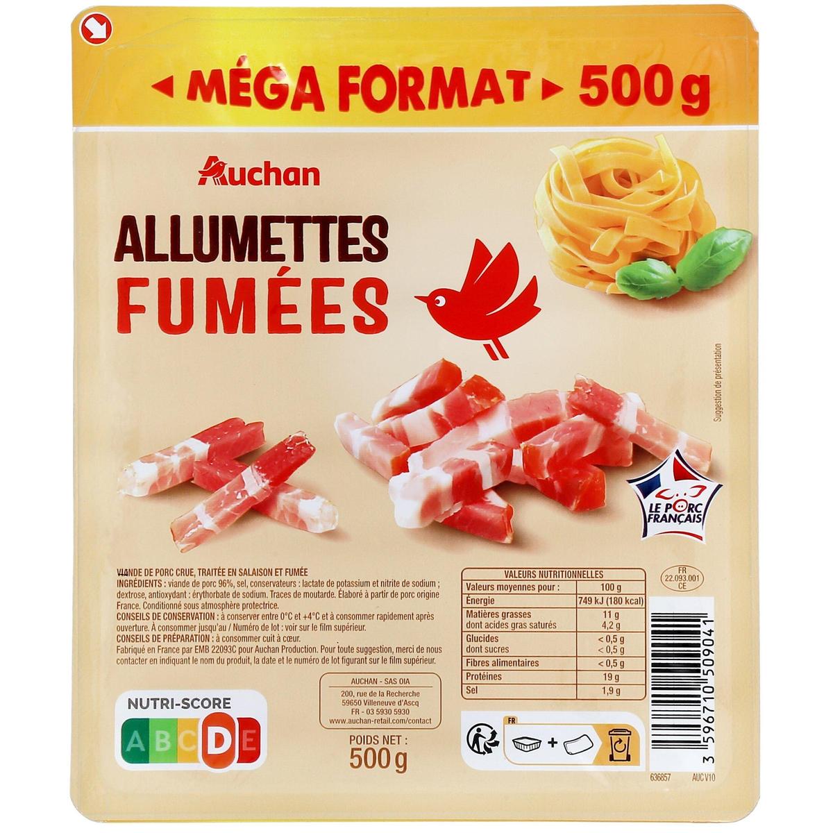 3596710509041 - Auchan - Allumettes Fumées