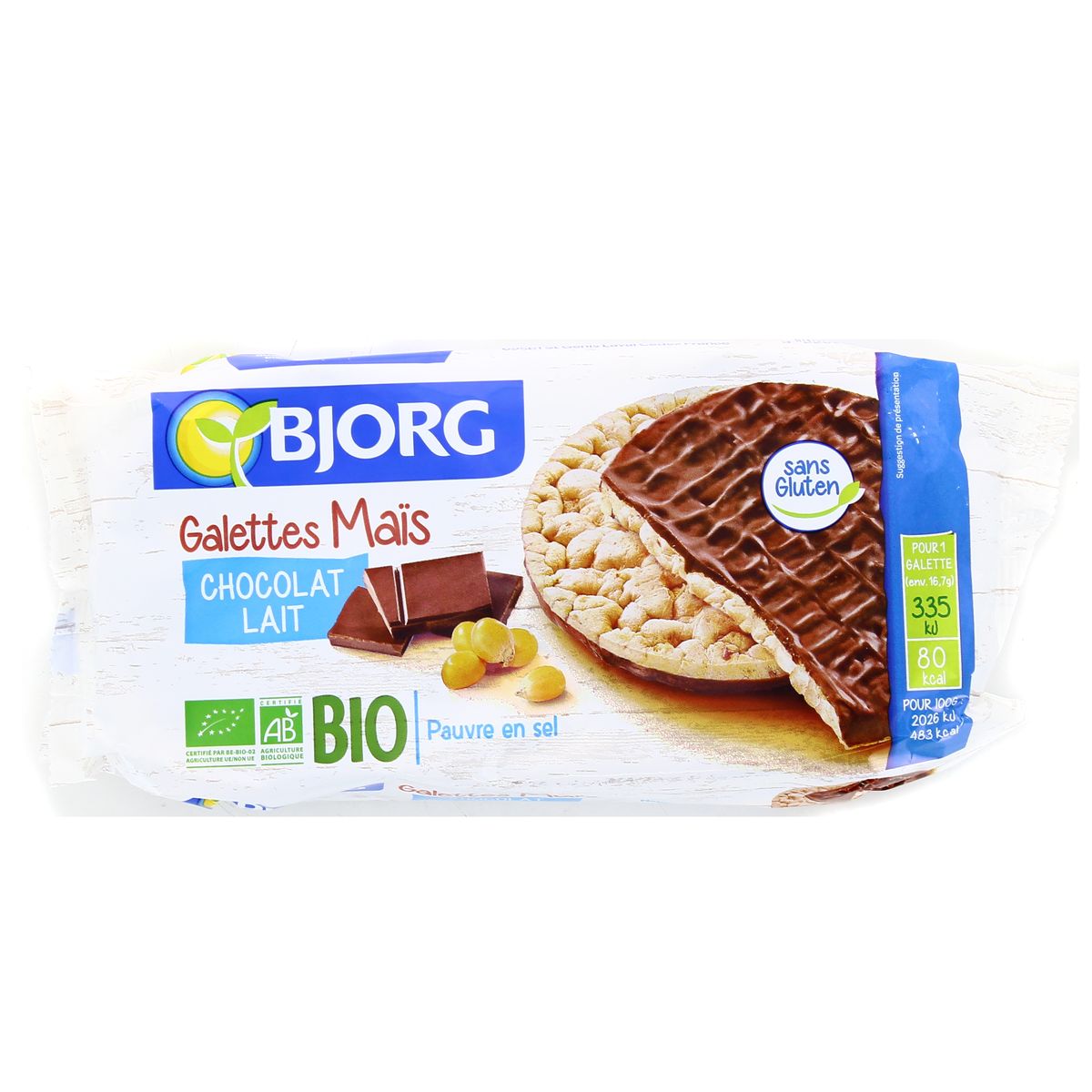 Livraison A Domicile Bjorg Galettes De Mais Chocolat Au Lait Bio 100g