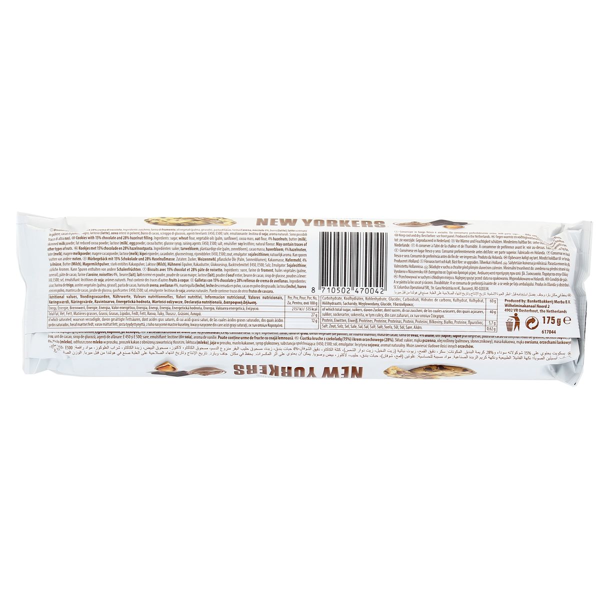 8710502470042 - New Yorkers - Cookies au chocolat fourrés à la pâte de noisette