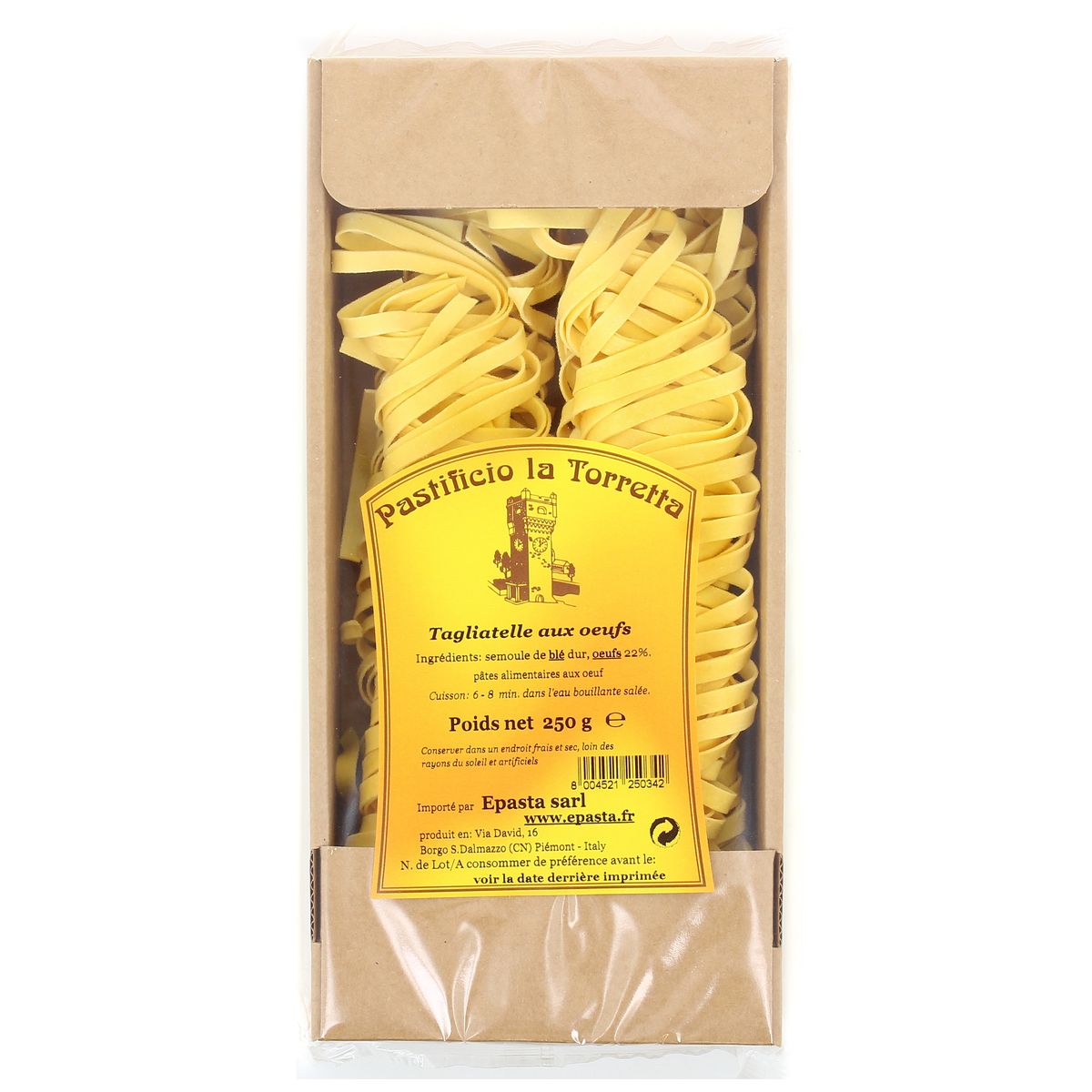 8004521250342 - Pastificio La Torretta - Tagliatelles aux oeufs