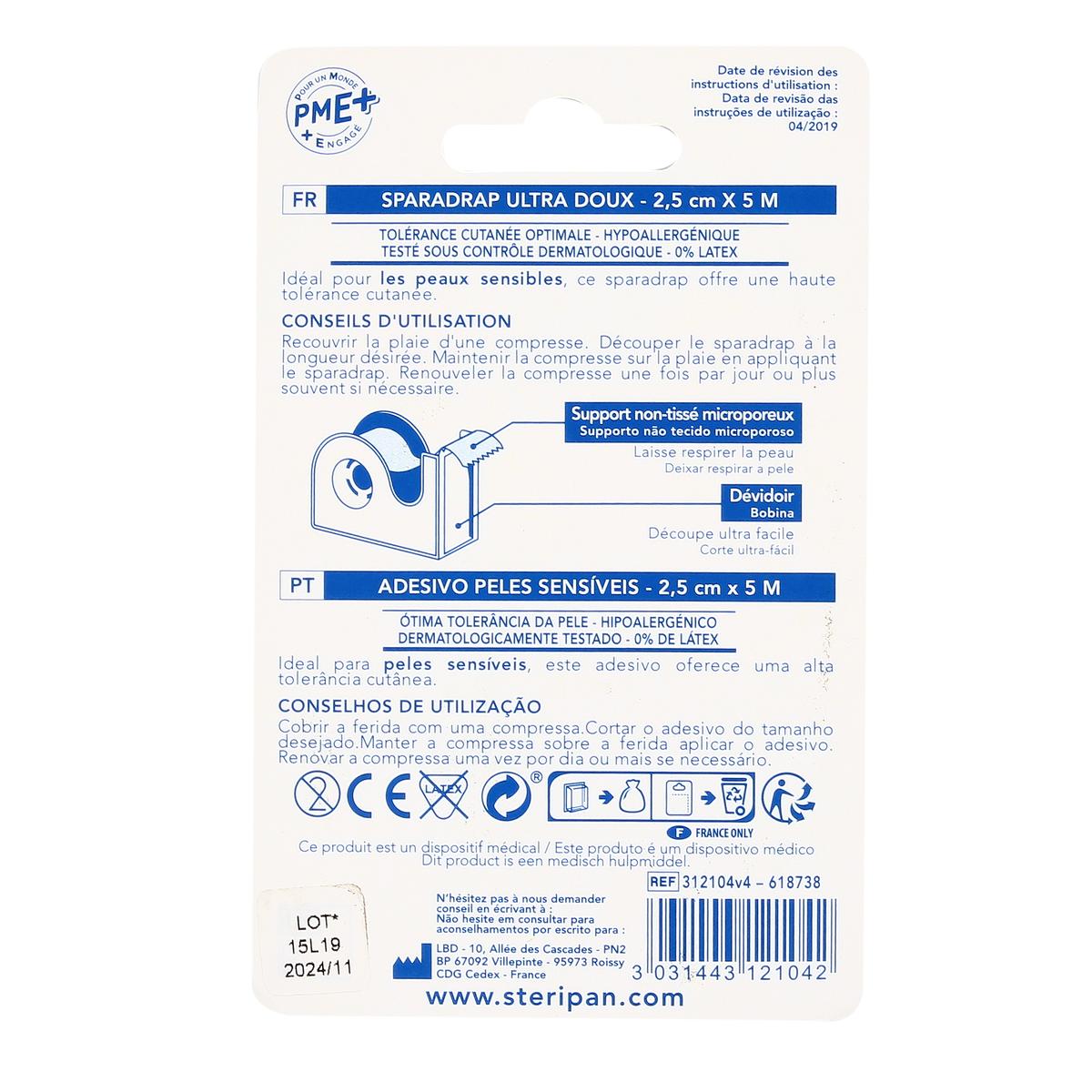 3031443121042 - Steripan - Sparadrap Microporeux Dévidoir