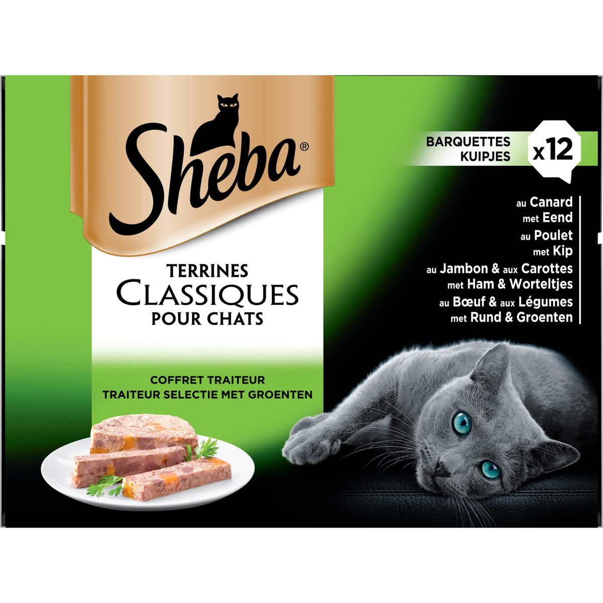 Acheter Sheba Terrines Classiques Pour Chats Coffret Traiteur 12x85g