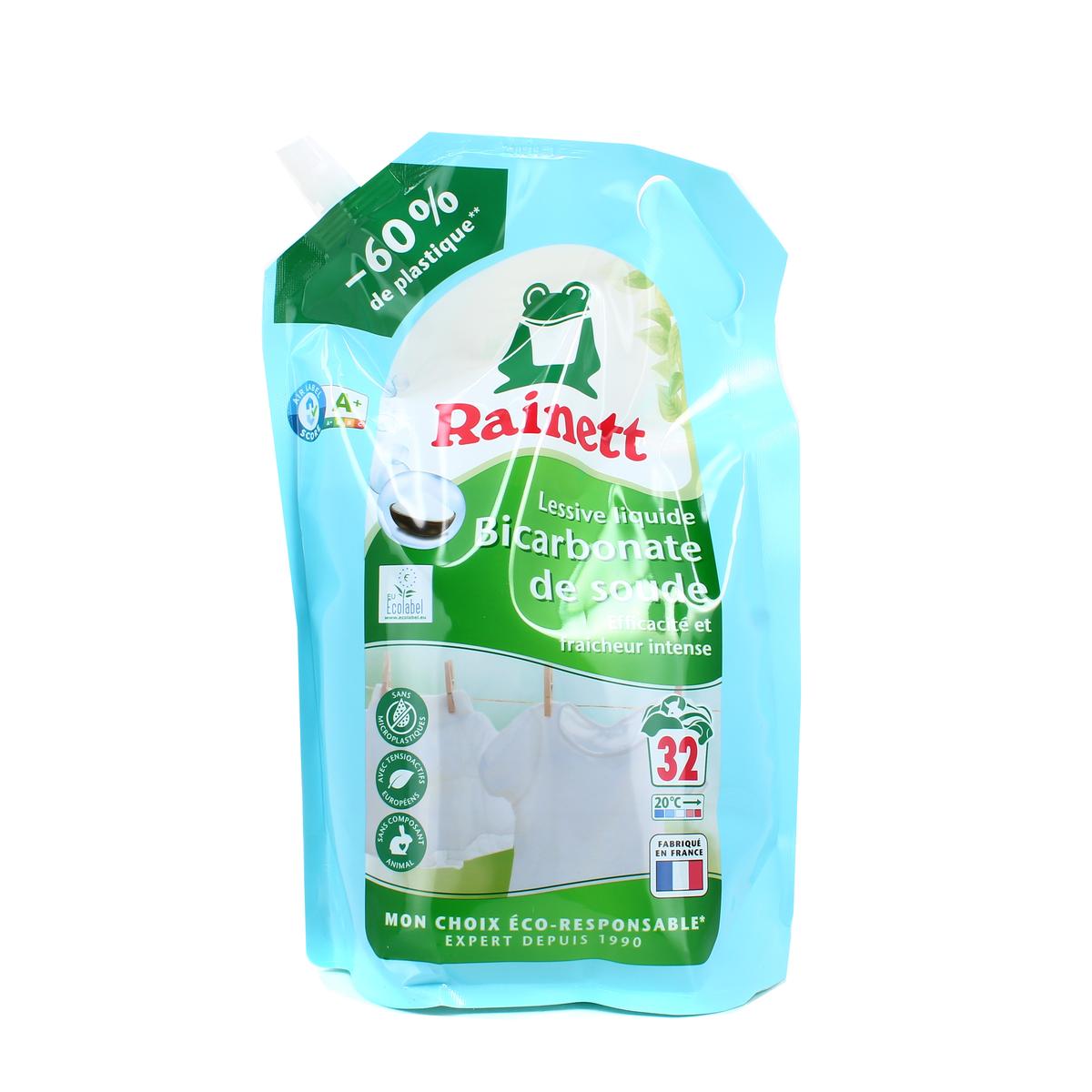 Lessive Rainett Pack de 5 - - Lessive Liquide Ecolabel Bicarbonate