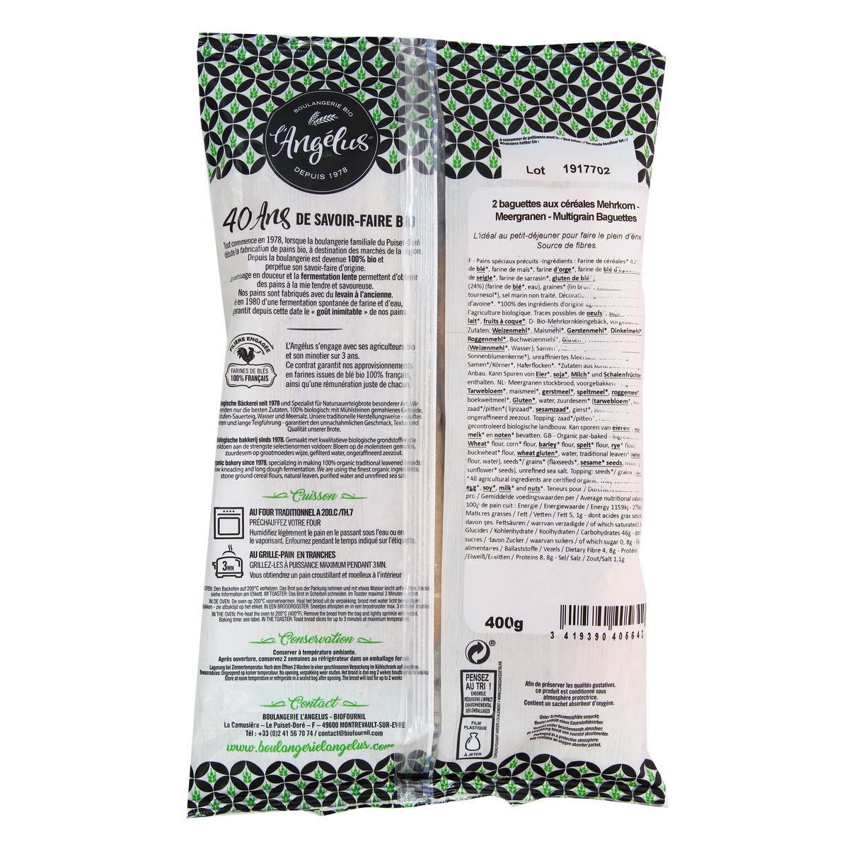 3419390405642 - L'Angelus - Camusette aux céréales Bio
