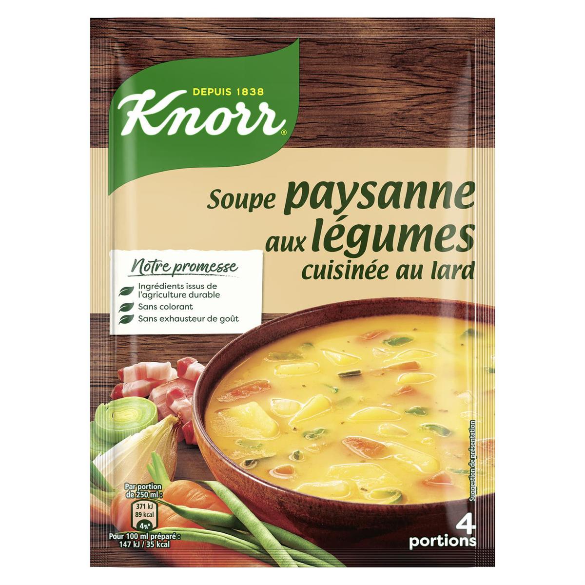 Soupe passée 9 légumes déshydratée, Knorr (4 portions)