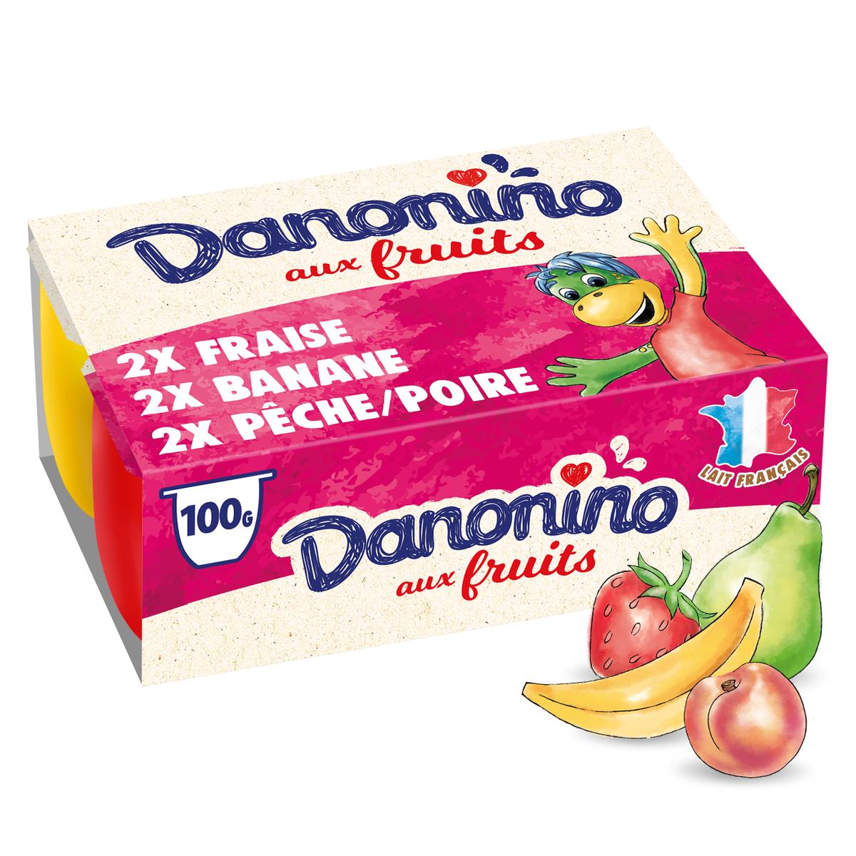 Petit Suisse aux fruits DANONINO : les 24 pots de 50g à Prix Carrefour
