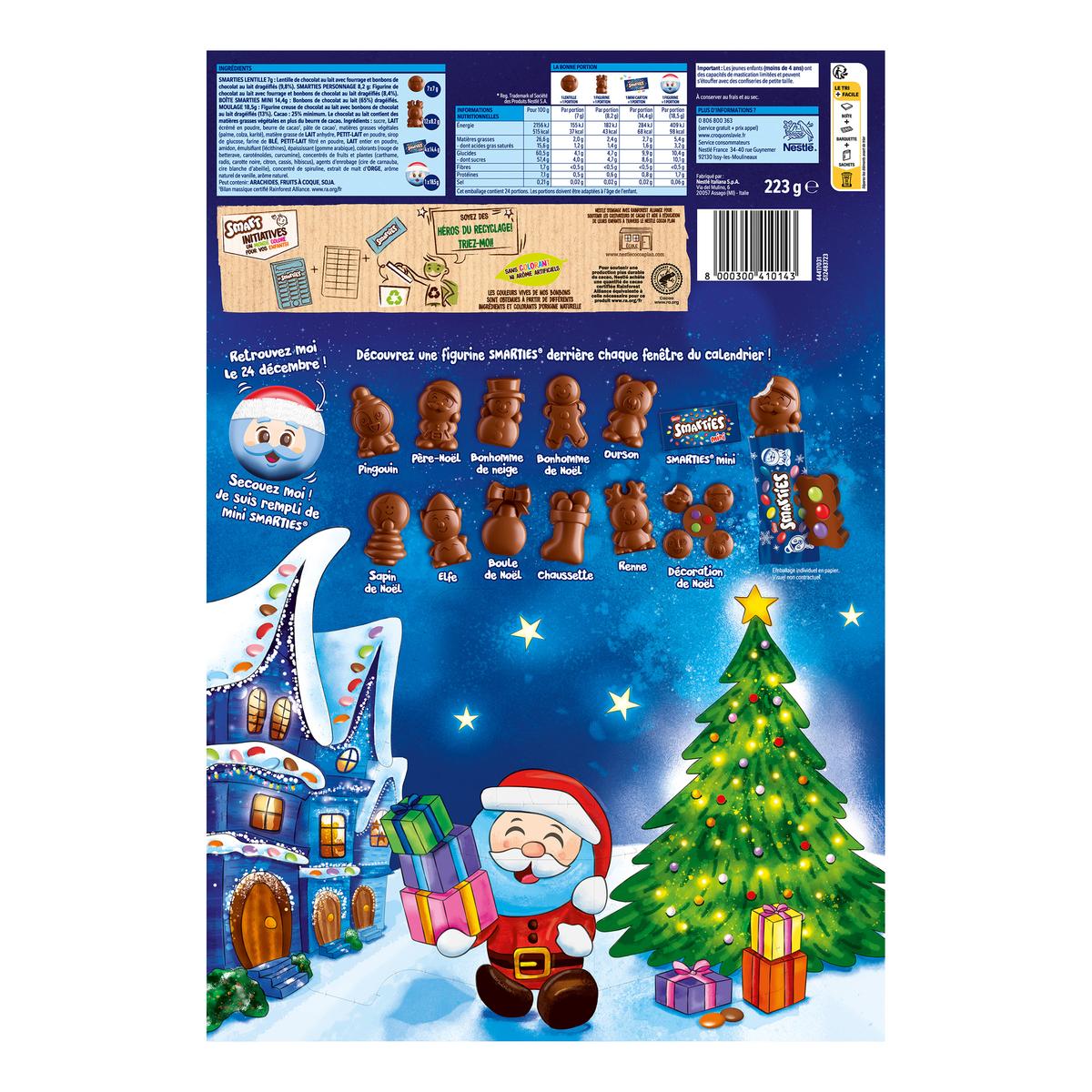 8000300410143 - Smarties - Calendrier de L'avent Chocolat Au Lait 