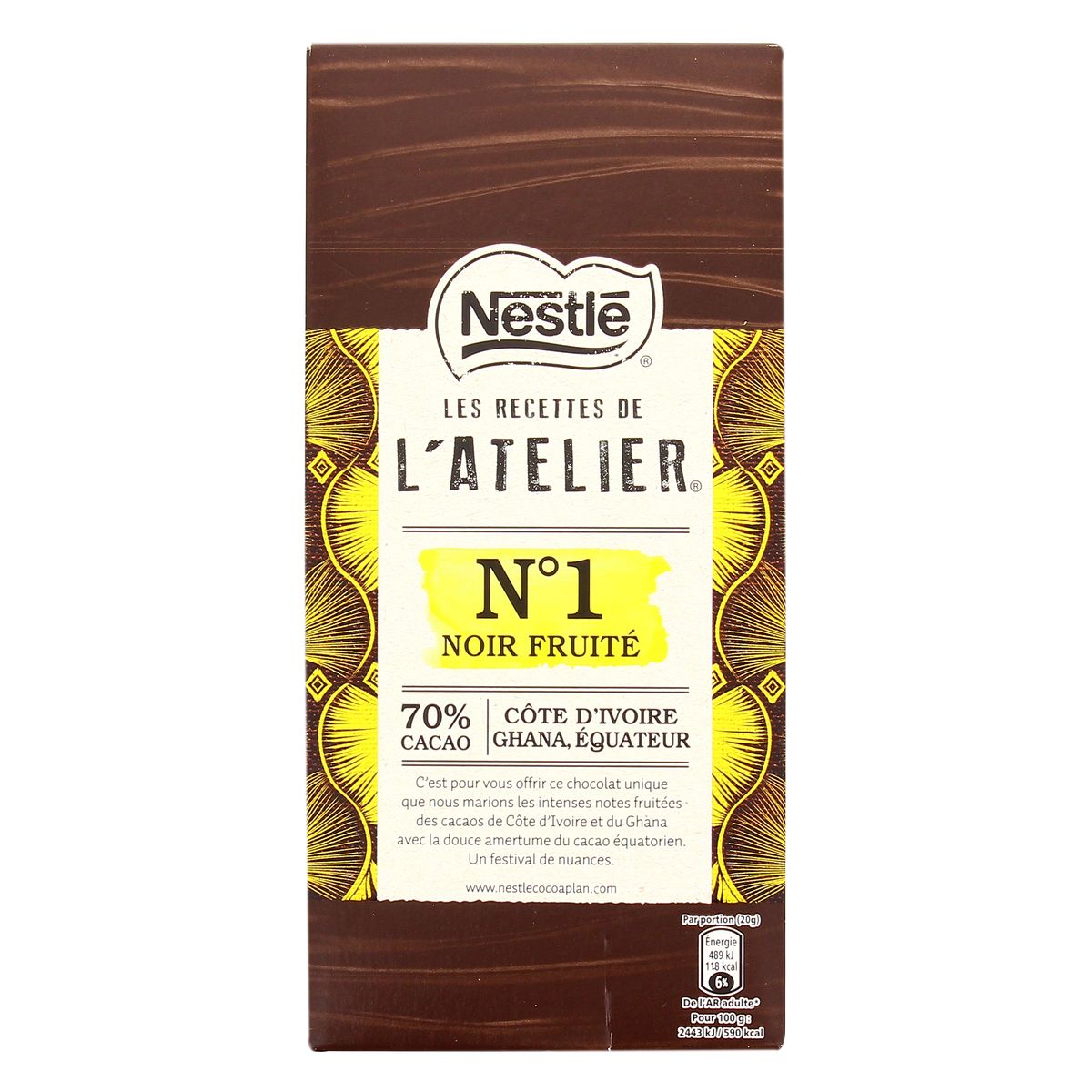 Carrés de chocolat noir 70% NESTLE LES RECETTES DE L'ATELIER : le sachet de  210g à Prix Carrefour