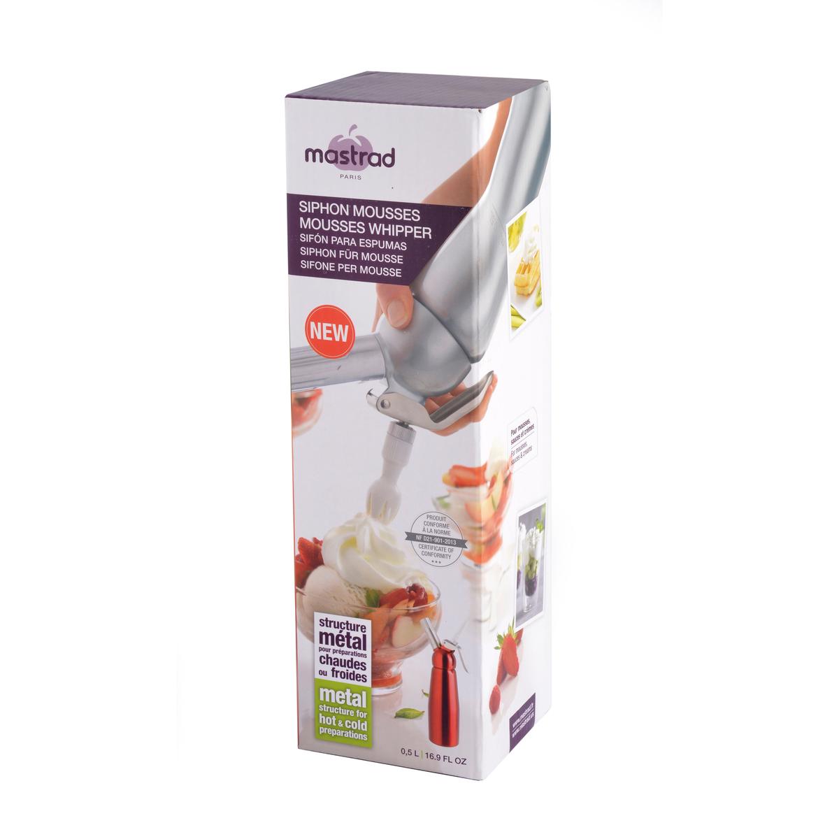 3485990493143 - Mastrad - Siphon 0.5L mousse chaude et froide