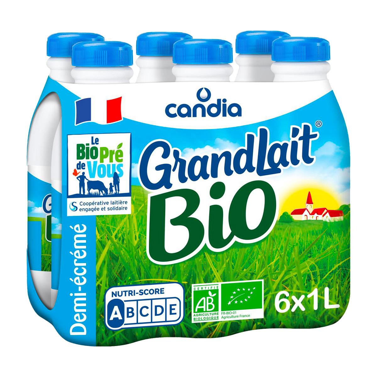 3533631836009 - Candia - Lait Bio Demi-écrémé