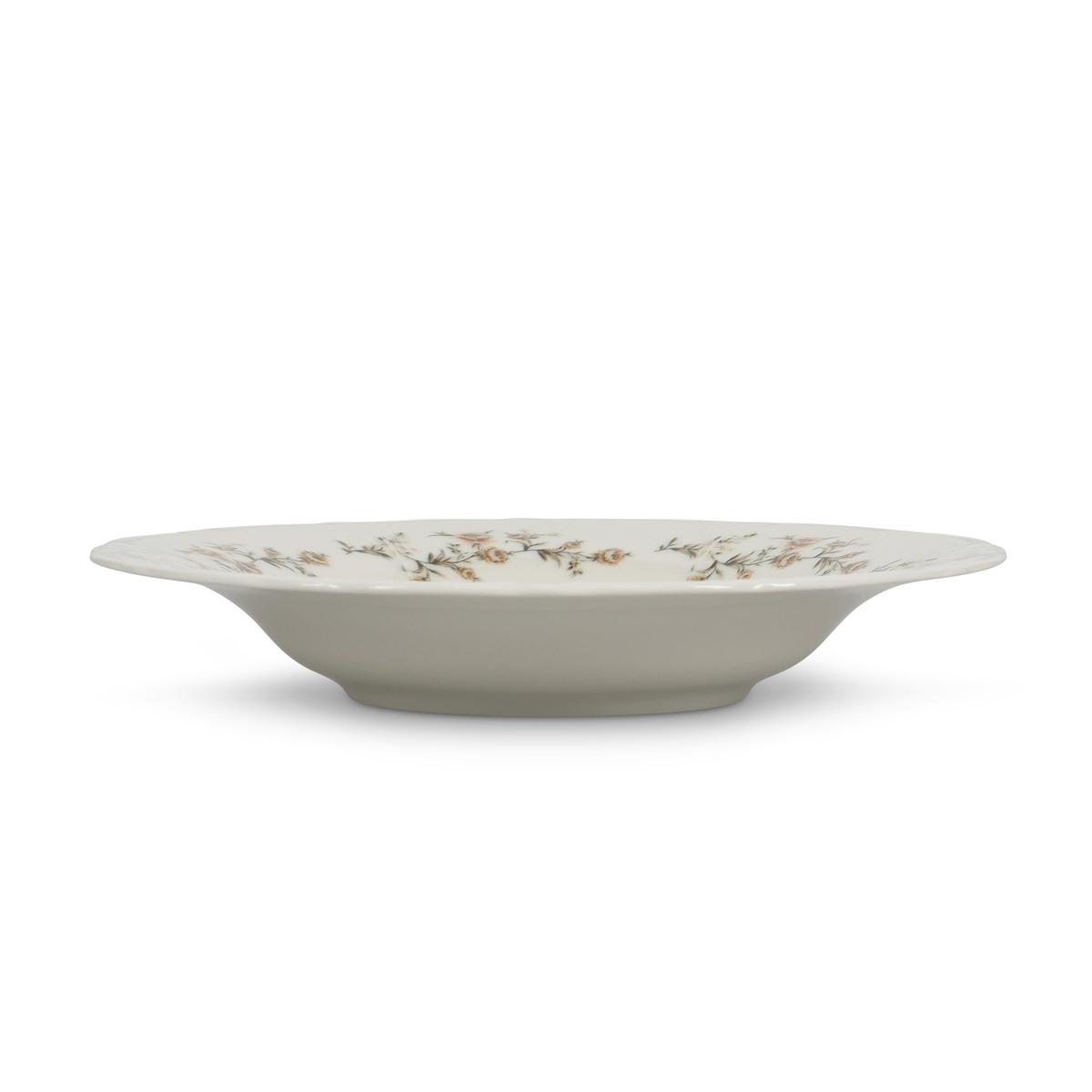 5410595774043 - Collection Retro - Assiette creuse 23,5/14xH4cm brown flower Retro