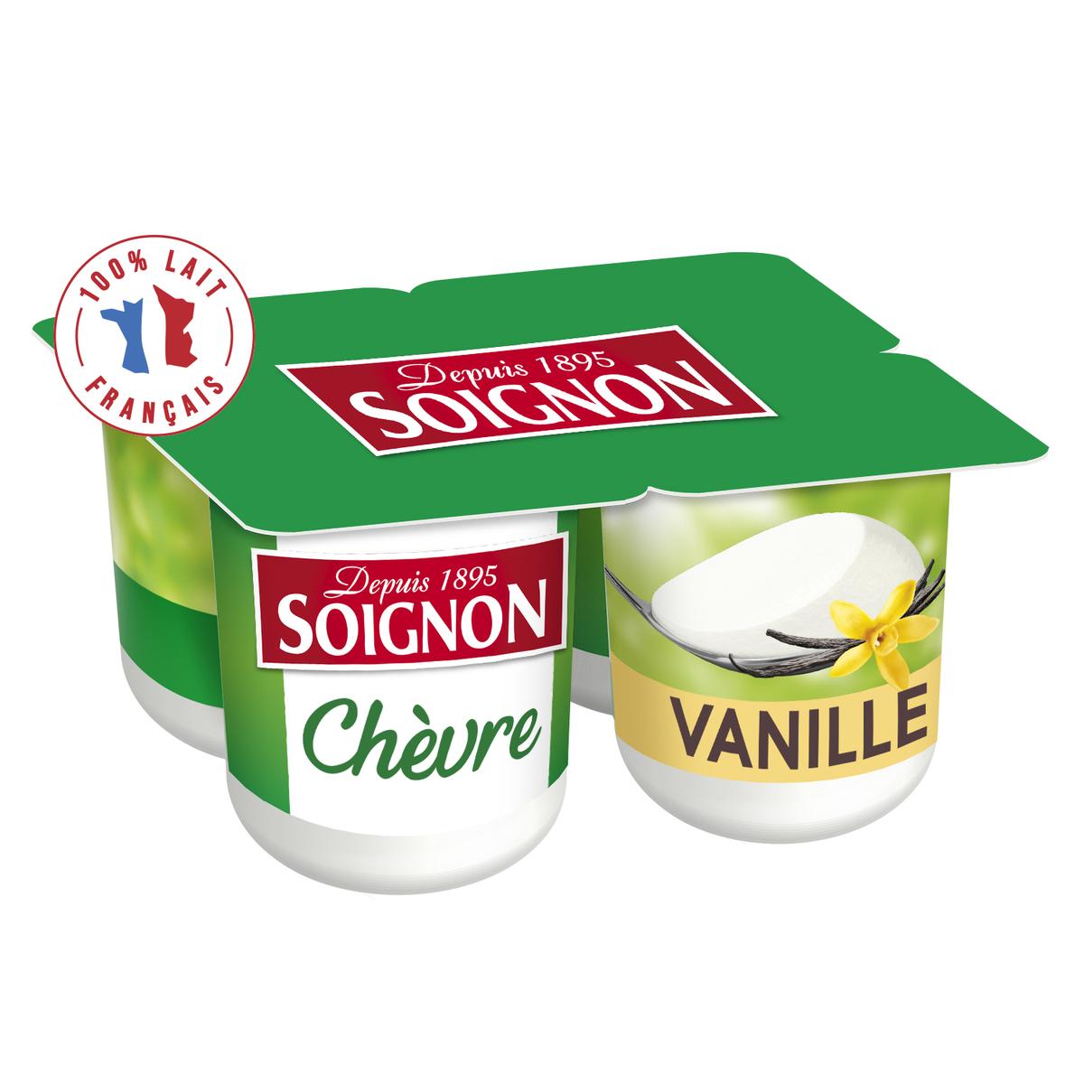 3523230014243 - Soignon - Yaourt au lait de chèvre à la vanille