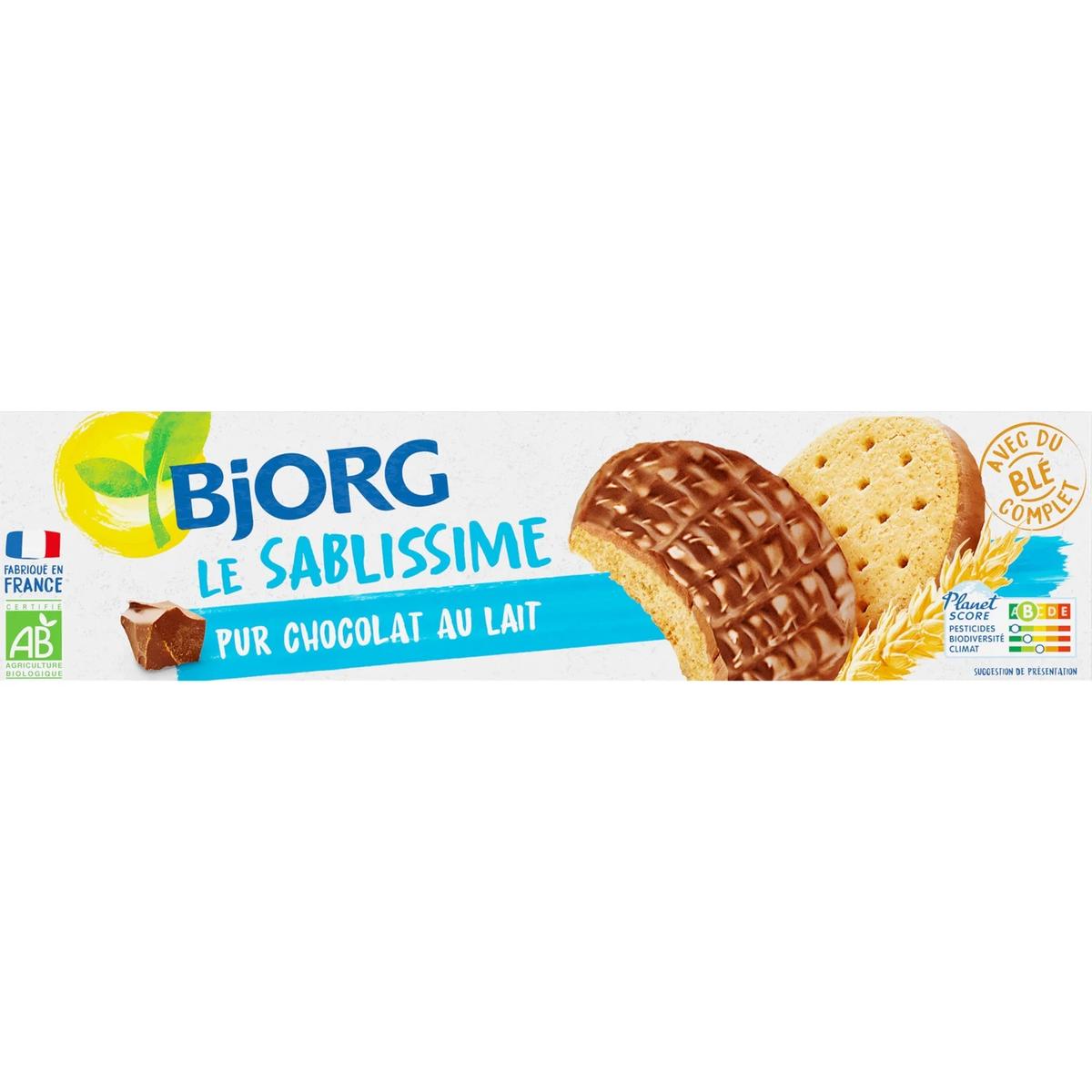 3229820764443 - Bjorg - Sablés chocolat au lait Sablissims Bio