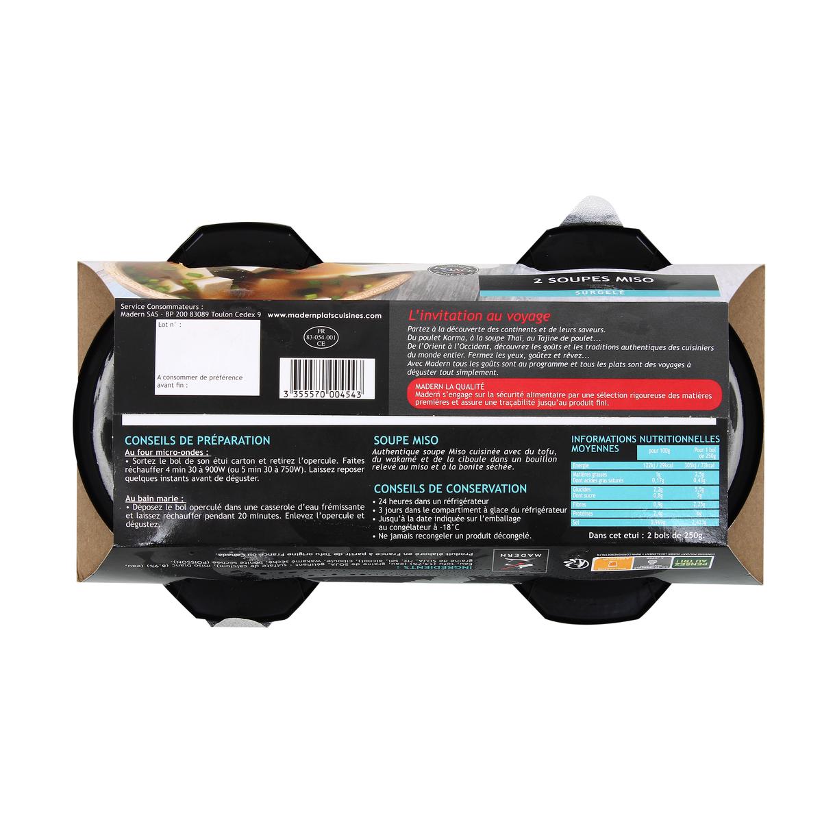 3355570004543 - Madern - Soupes Miso 2x250g