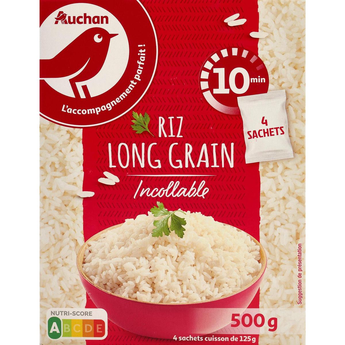 3596710425143 - Auchan - Riz long grain incollable sachets cuisson prêt en 10 min
