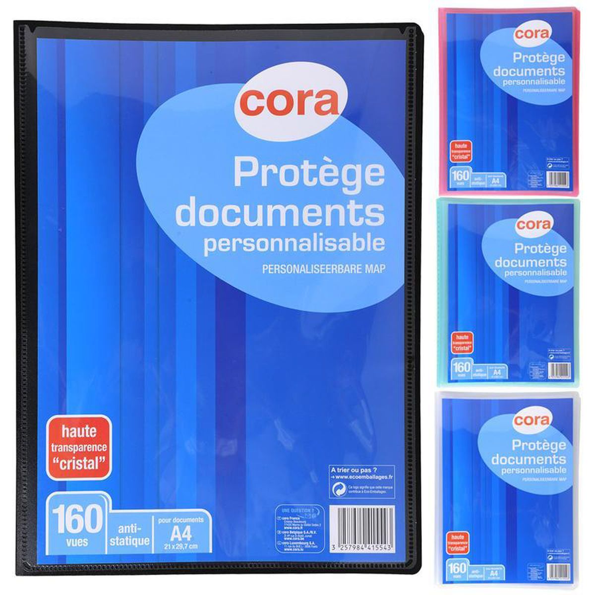 Livraison à domicile Cora Protège-documents A4 21x29,7 cm, 160 vues