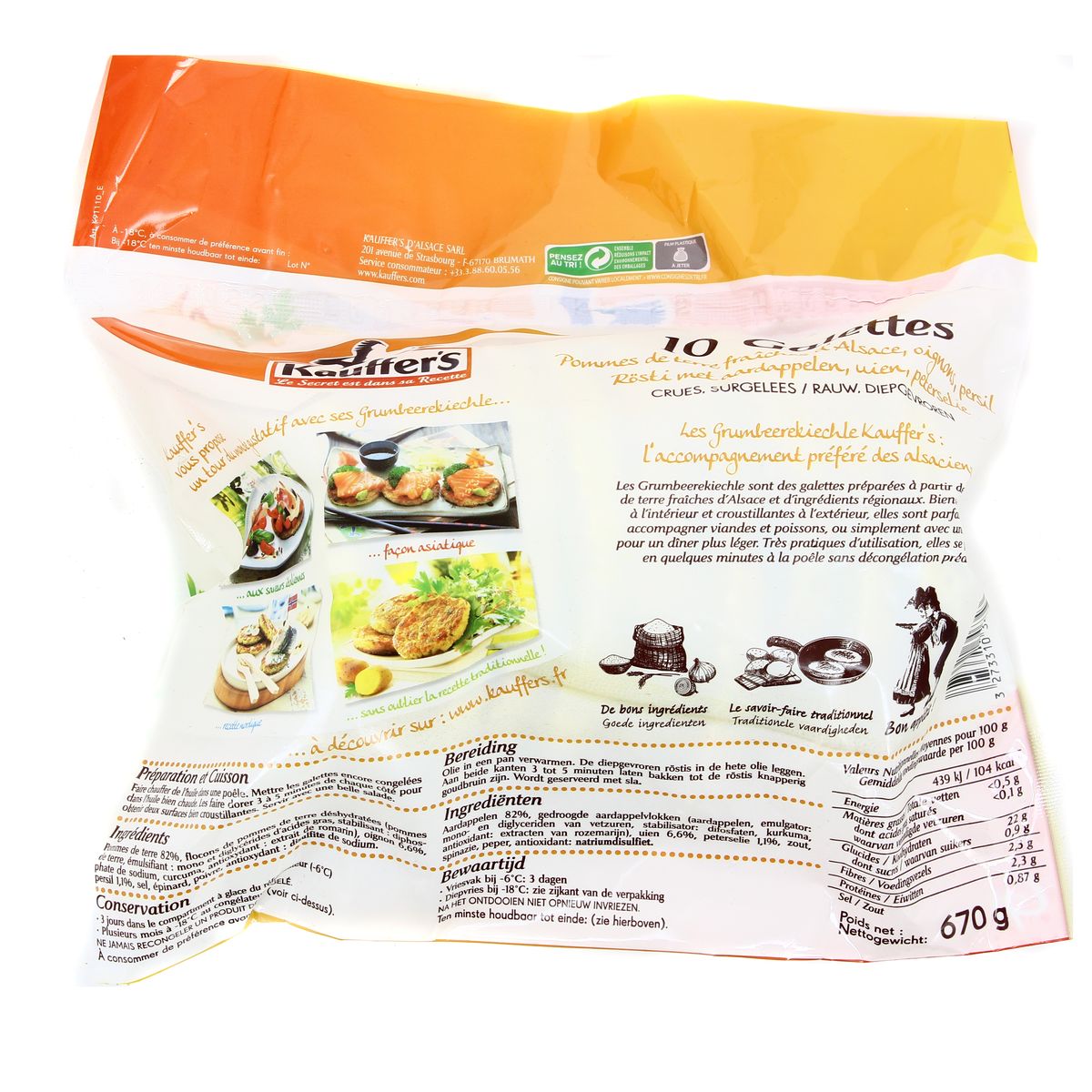 3273310346343 - Kauffer s - Galettes Alsaciennes- Pommes de terre, oignons