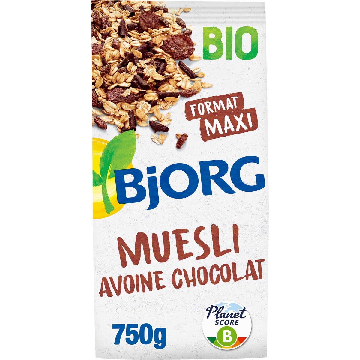 3229820800844 - Bjorg - Céréales Muesli avoine chocolat bio -30% de sucres en moins
