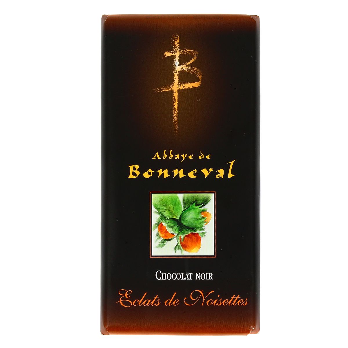 3551451111144 - Abbaye De Bonneval - Chocolat noir surfin aux noisettes 53% de cacao