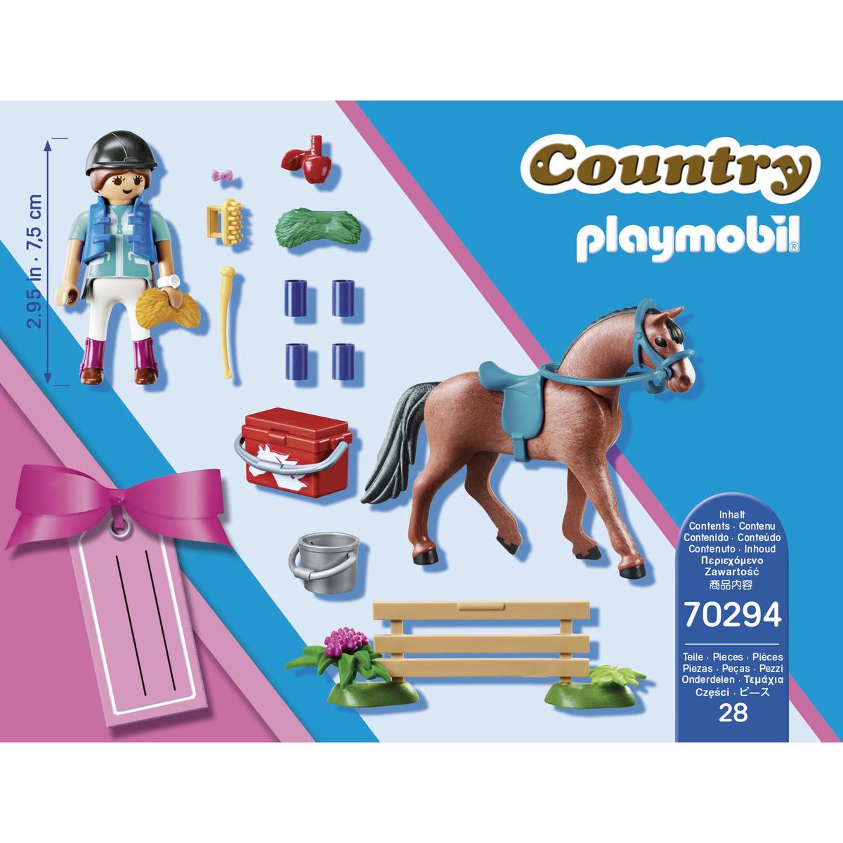 Playmobil - Cavalier avec van et cheval