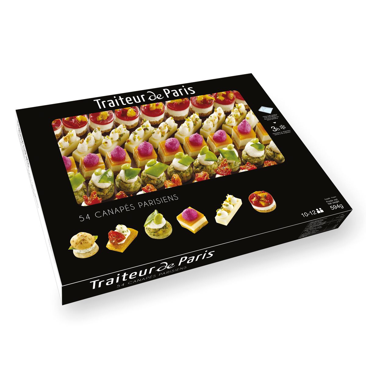 3700478515644 - Traiteur de Paris - 54 canapés Parisiens- 6 recettes tendance et panachées
