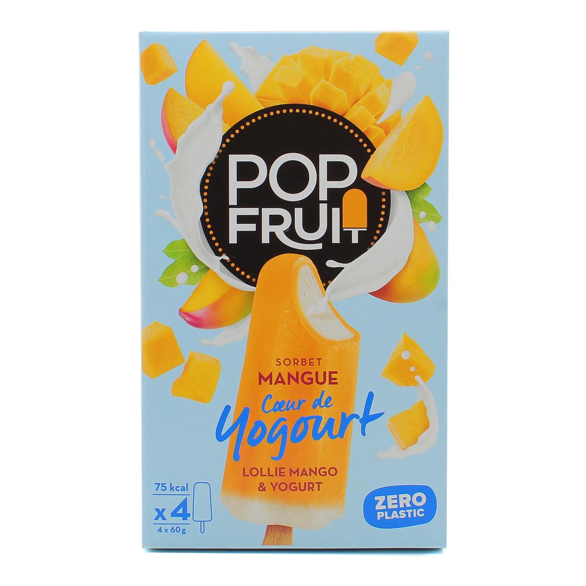 3760124195644 - Pop' Fruit - Sorbets Mangue Coeur de Yaourt
