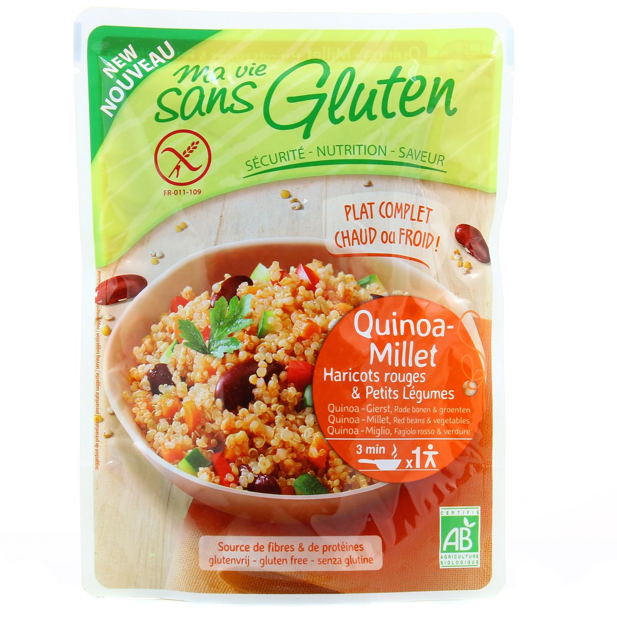Ma Vie Sans Gluten Quinoa Millet haricots rouges et petits légumes