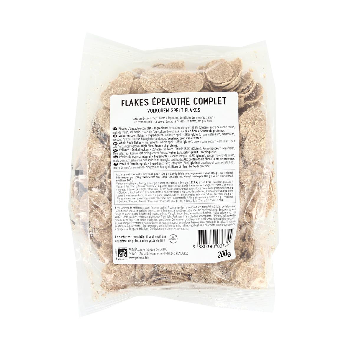 3380380037344 - Priméal - Flakes d'Epeautre Complet, bio, vegan