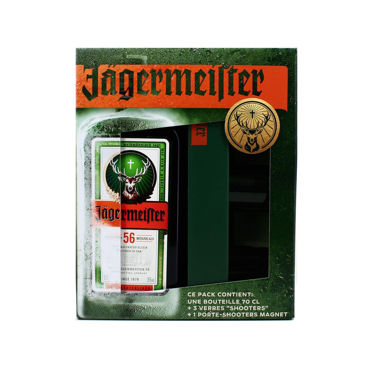4067700027344 - Jagermeister - Liqueur à base de plantes 35° coffret 3 verres
