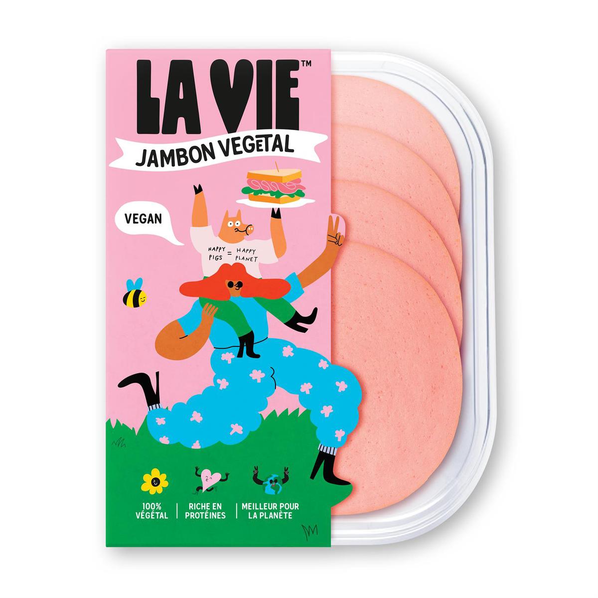 3770018078144 - La Vie - Jambon Végétal Soja et Pois
