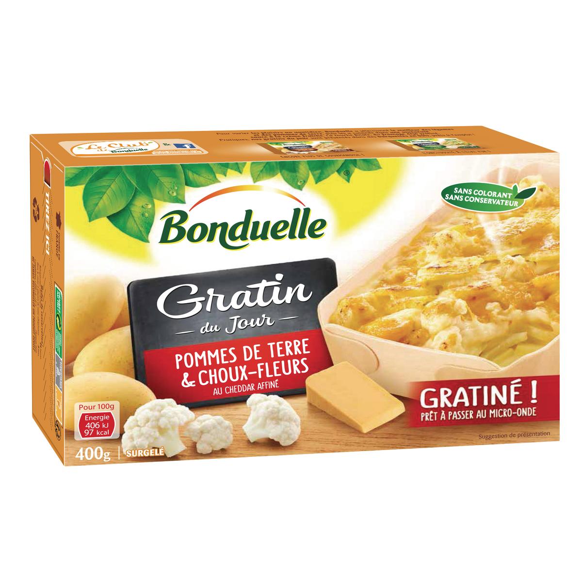 Bonduelle Gratin De Pommes De Terre Et Choux Fleurs Au Cheddar