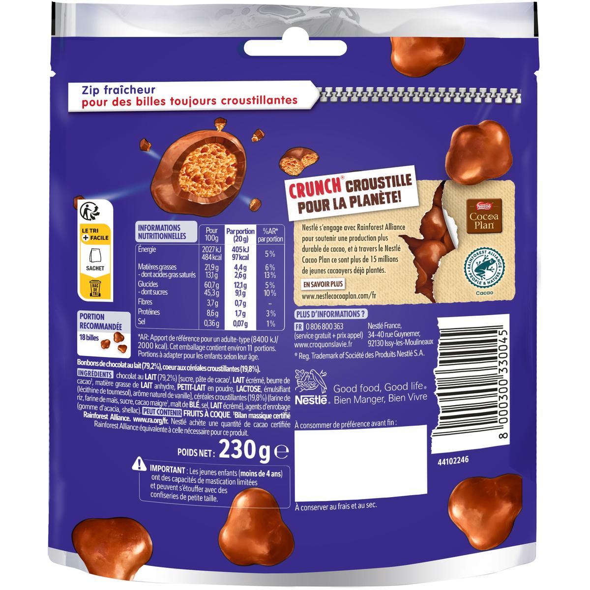 8000300330045 - Crunch - Billes de Chocolat au Lait
