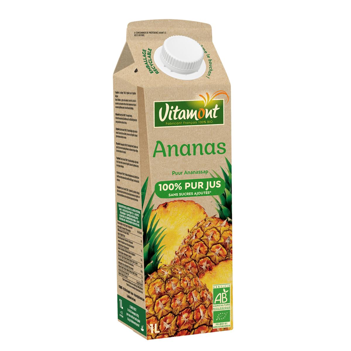 3289196260345 - Vitamont - Pur jus d'ananas bio