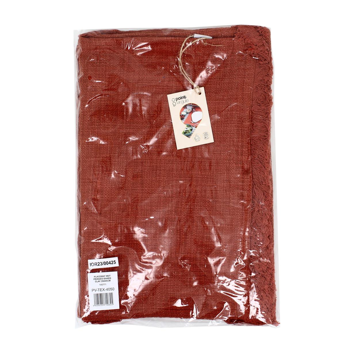 5404035710845 - Point virgule - Set de table en coton 100% recyclé terracotta