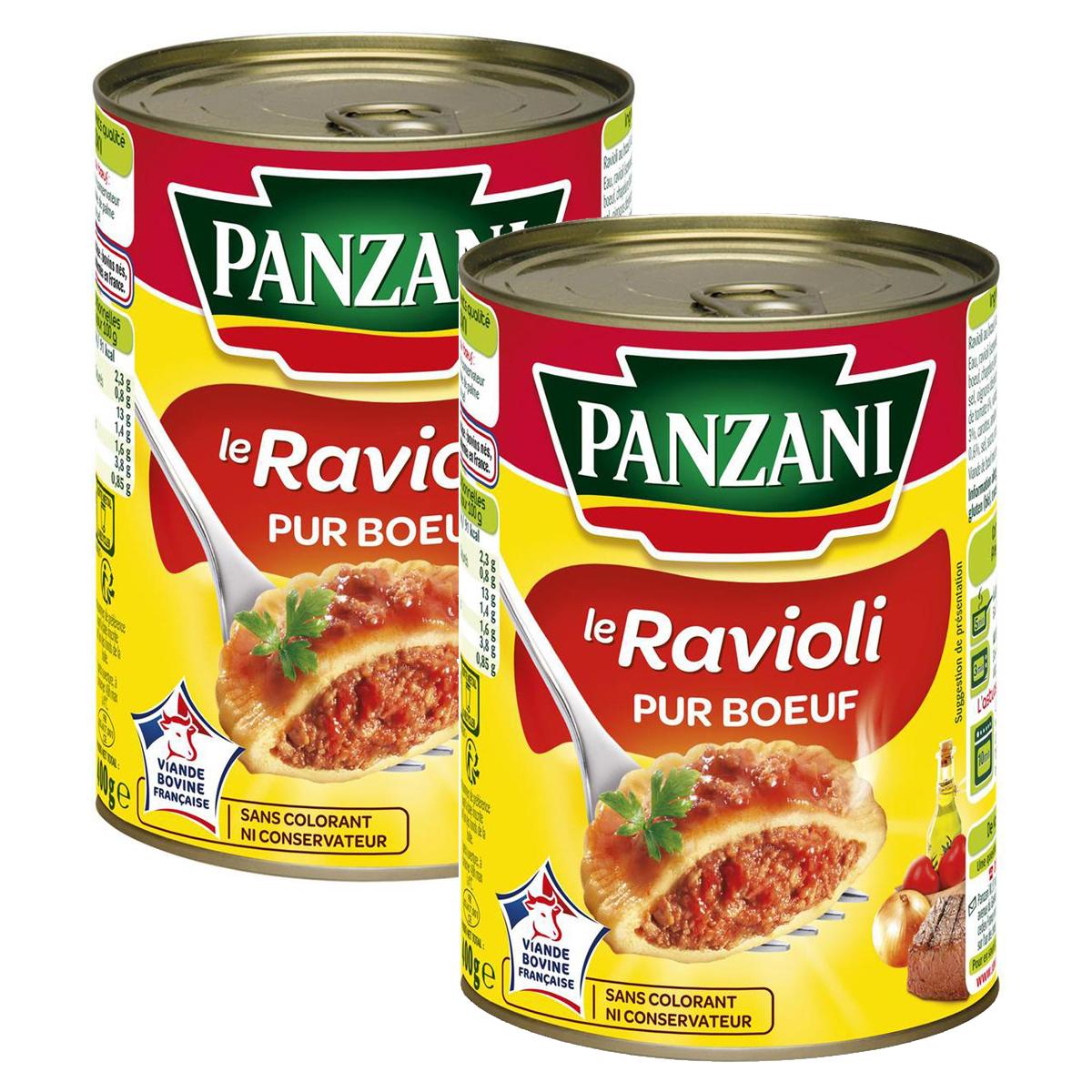 Plat cuisiné ravioli pur bœuf PANZANI